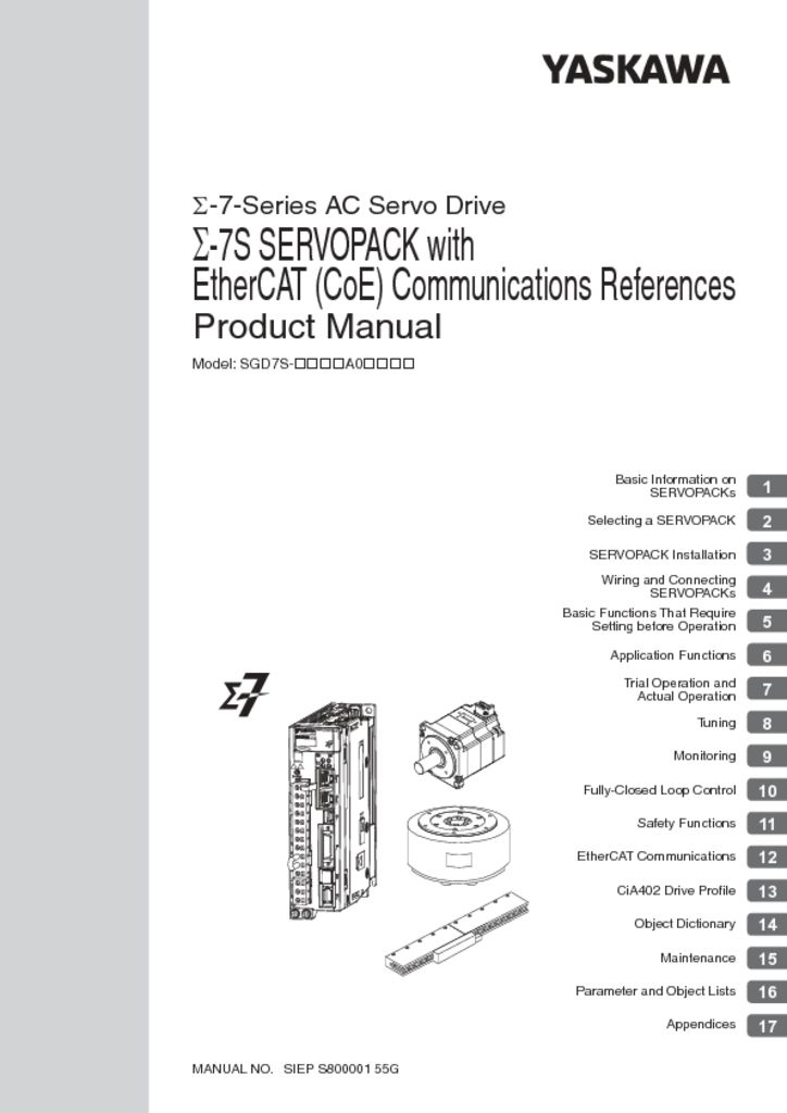 thumbnail of Sigma-7S EtherCAT Manual_SIEP_S800001_55G_6_0